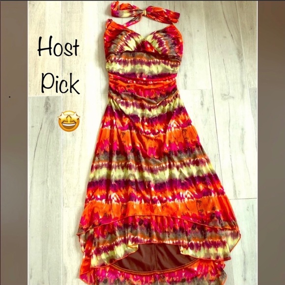 Ruby Rox Dresses & Skirts - Ruby Rox MultiColor High/Low Halter Dress